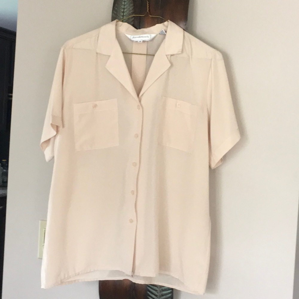 💙 Cream Camp Shirt   2 💙 for $10